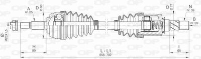 DRS647800 OPEN PARTS Приводной вал