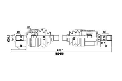 DDS223097 DYNAMATRIX Приводной вал