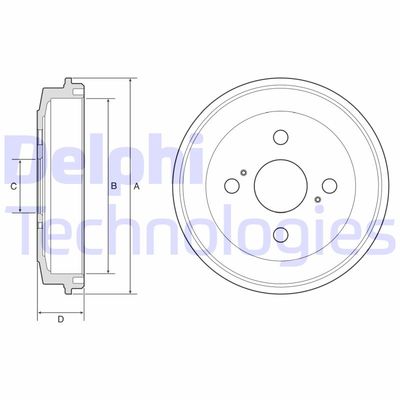 BF588 DELPHI Тормозной барабан