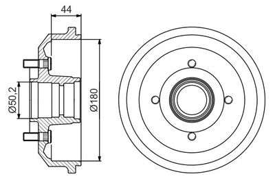 0986477269 BOSCH Тормозной барабан