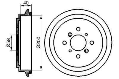 0986477141 BOSCH Тормозной барабан