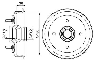 0986477238 BOSCH Тормозной барабан