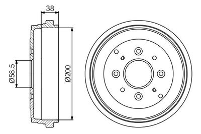 0986477174 BOSCH Тормозной барабан