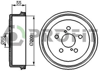 50200085 PROFIT Тормозной барабан