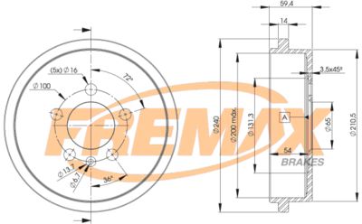 BD9617 FREMAX Тормозной барабан