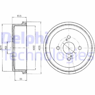 BF278 DELPHI Тормозной барабан