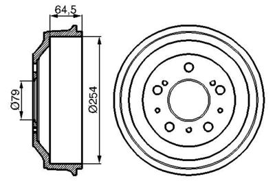 0986477098 BOSCH Тормозной барабан