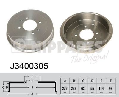 J3400305 NIPPARTS Тормозной барабан