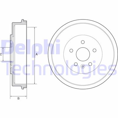 BF553 DELPHI Тормозной барабан