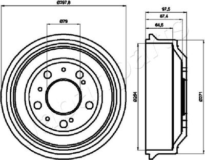 TA0605 JAPANPARTS Тормозной барабан