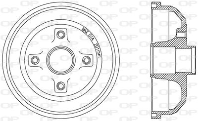 BAD906030 OPEN PARTS Тормозной барабан