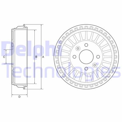 BF620 DELPHI Тормозной барабан