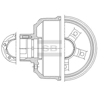 SD2040 Hi-Q Тормозной барабан