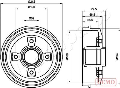 TA0612C JAPANPARTS Тормозной барабан