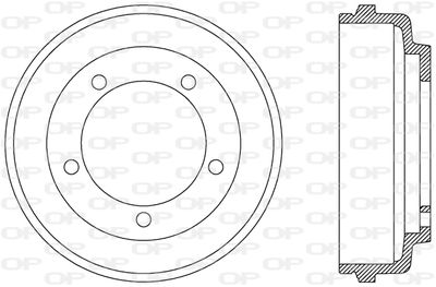 BAD907510 OPEN PARTS Тормозной барабан