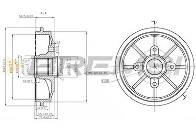 CR5637 BREMSI Тормозной барабан