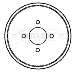 BBR7089 BORG & BECK Тормозной барабан