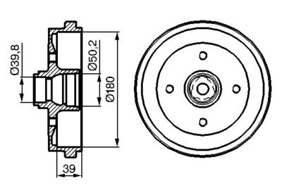 0986477111 BOSCH Тормозной барабан