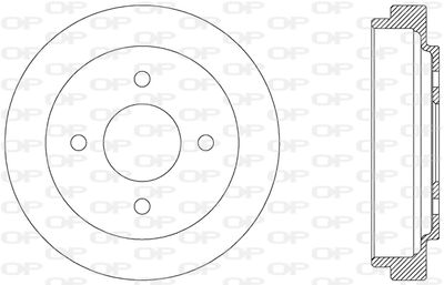 BAD903510 OPEN PARTS Тормозной барабан