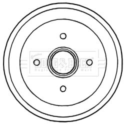 BBR7238 BORG & BECK Тормозной барабан