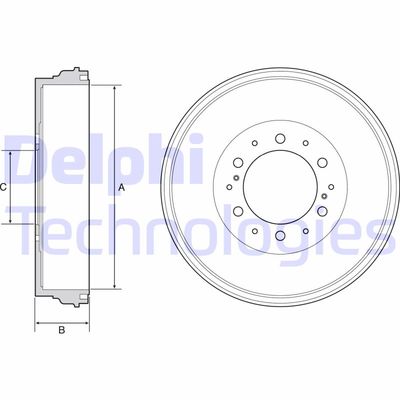 BF537 DELPHI Тормозной барабан