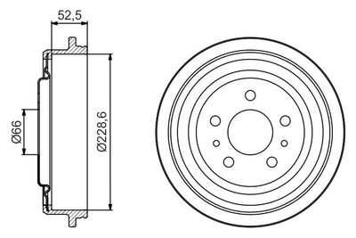 0986477248 BOSCH Тормозной барабан