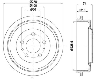 MBD263 MINTEX Тормозной барабан