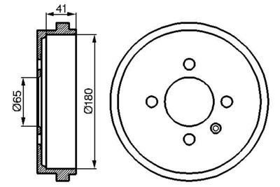 0986477105 BOSCH Тормозной барабан