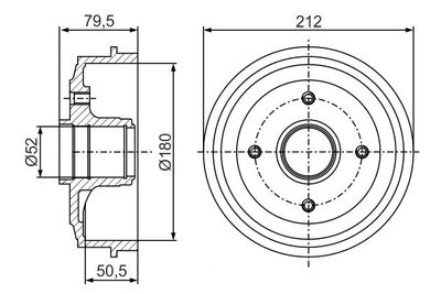 0986477153 BOSCH Тормозной барабан