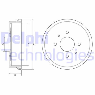 BF604 DELPHI Тормозной барабан