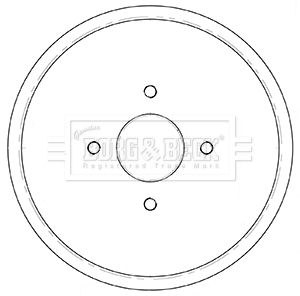 BBR7252 BORG & BECK Тормозной барабан