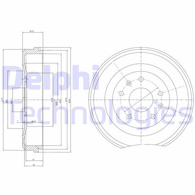 BF460 DELPHI Тормозной барабан