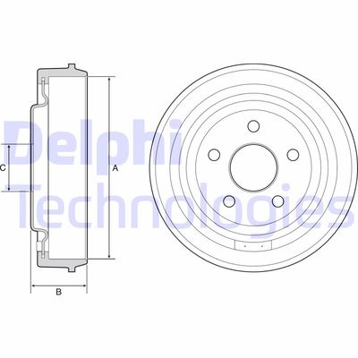 BF543 DELPHI Тормозной барабан