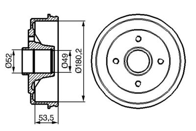 0986477117 BOSCH Тормозной барабан