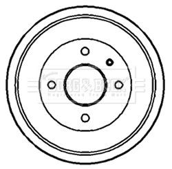 BBR7091 BORG & BECK Тормозной барабан