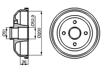 0986477134 BOSCH Тормозной барабан