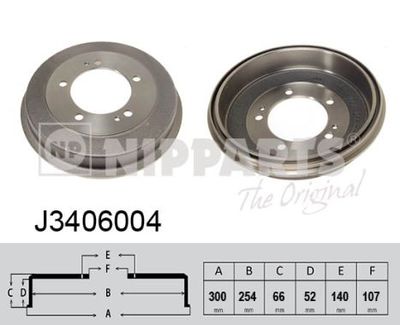 J3406004 NIPPARTS Тормозной барабан